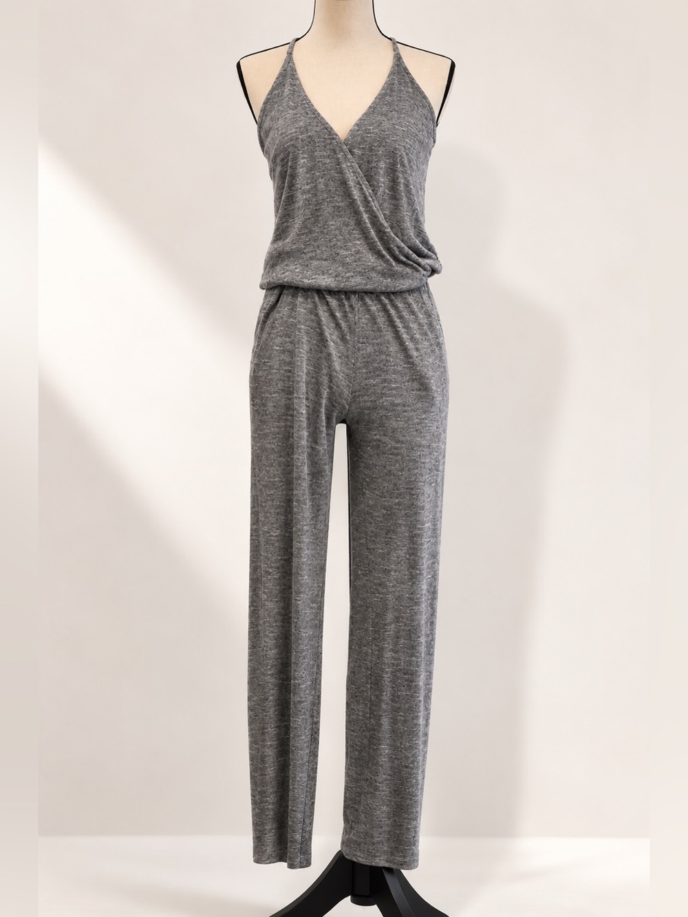 Lou & Grey • Heathered Gray Lounge Jumpsuit
